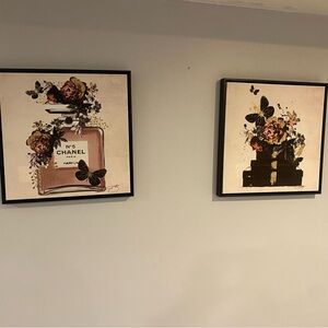 Chanel  wall art 2 pack both frames are 15 X 15